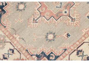 Tappeto Kazak Stilizzato Grigio Chiaro Rosa Antico 105x135 Cm
