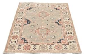 Tappeto Kazak Stilizzato Grigio Chiaro Rosa Antico 105x135 Cm