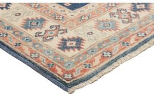 Tappeto Kazak Stilizzato Blu Avorio 99x143 Cm