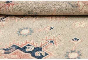 Tappeto Kazak Stilizzato Grigio Chiaro Rosa Antico 105x135 Cm