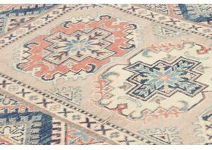 Tappeto Kazak Geometrico Avorio Blu 96x141 Cm