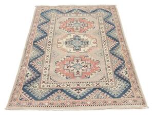 Tappeto Kazak Geometrico Avorio Blu 96x141 Cm
