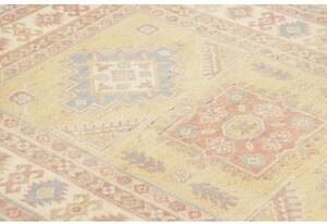Tappeto Kazak Geometrico Beige Azzurro 98x147 Cm