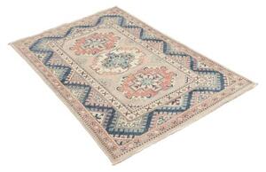 Tappeto Kazak Geometrico Avorio Blu 96x141 Cm