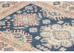 Tappeto Kazak Stilizzato Blu Avorio 99x143 Cm