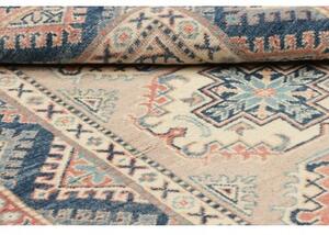 Tappeto Kazak Geometrico Avorio Blu 96x141 Cm