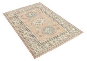 Tappeto Kazak Stilizzato Rosa Cipria Celeste 102x147 Cm
