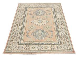 Tappeto Kazak Stilizzato Rosa Cipria Celeste 102x147 Cm