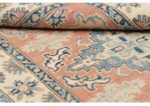 Tappeto Kazak Stilizzato Rosa Salmone Azzurro 101x155 Cm