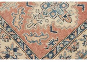 Tappeto Kazak Stilizzato Rosa Salmone Azzurro 101x155 Cm
