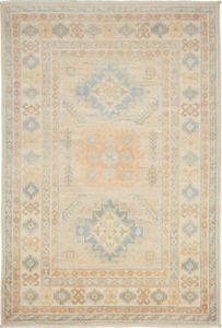 Tappeto Kazak Geometrico Beige Azzurro 101x148 Cm