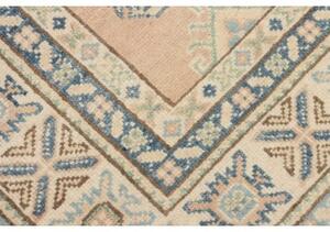 Tappeto Kazak Stilizzato Rosa Cipria Celeste 102x147 Cm