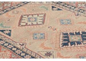 Tappeto Kazak Stilizzato Beige Blu 116x186 Cm