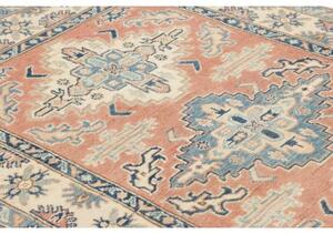 Tappeto Kazak Stilizzato Rosa Salmone Azzurro 101x155 Cm
