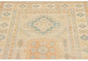 Tappeto Kazak Geometrico Beige Azzurro 101x148 Cm