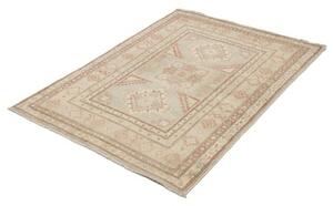 Tappeto Kazak Stilizzato Grigio Chiaro Beige 103x143 Cm