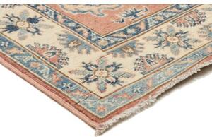 Tappeto Kazak Stilizzato Rosa Salmone Azzurro 101x155 Cm