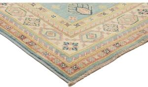 Tappeto Kazak Stilizzato Azzurro Salmone 117x187 Cm