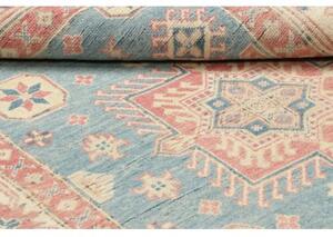 Tappeto Kazak Geometrico Azzurro Rosa 122x182 Cm