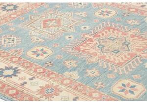 Tappeto Kazak Geometrico Azzurro Rosa 122x182 Cm