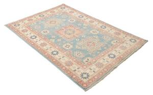 Tappeto Kazak Geometrico Azzurro Rosa 122x182 Cm