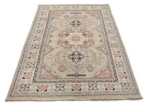 Tappeto Kazak Geometrico Avorio Blu Scuro 122x189 Cm