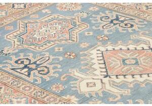 Tappeto Kazak Stilizzato Celeste Rosa Antico 118x188 Cm