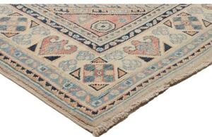 Tappeto Kazak Geometrico Avorio Blu Scuro 122x189 Cm