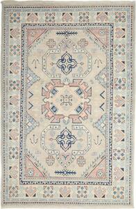 Tappeto Kazak Geometrico Avorio Blu Scuro 122x189 Cm