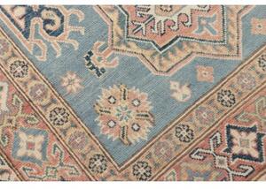 Tappeto Kazak Stilizzato Celeste Rosa Antico 118x188 Cm