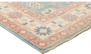 Tappeto Kazak Geometrico Azzurro Rosa 122x182 Cm