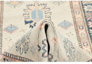 Tappeto Kazak Stilizzato Avorio Blu Corsia 90x312 Cm