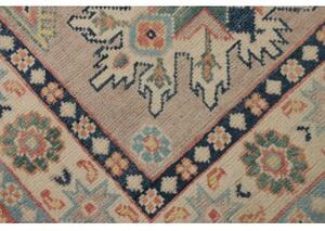 Tappeto Kazak Stilizzato Beige Blu Corsia 71x318 Cm