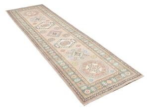 Tappeto Kazak Geometrico Beige Azzurro Corsia 82x295 Cm