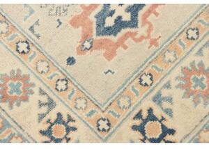 Tappeto Kazak Geometrico Avorio Blu Corsia 83x294 Cm