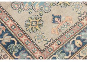 Tappeto Kazak Stilizzato Beige Blu Corsia 84x240 Cm