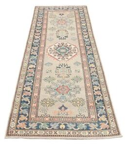 Tappeto Kazak Stilizzato Beige Blu Corsia 84x240 Cm