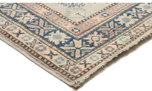Tappeto Kazak Stilizzato Avorio Blu Corsia 90x312 Cm