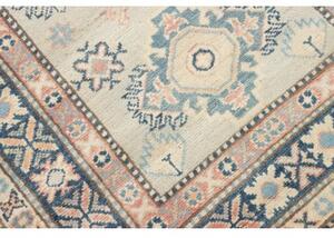 Tappeto Kazak Stilizzato Avorio Blu Corsia 90x312 Cm