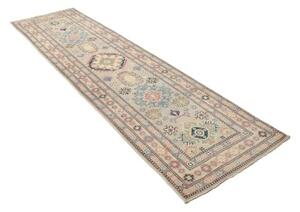 Tappeto Kazak Geometrico Grigio Blu Corsia 81x309 Cm
