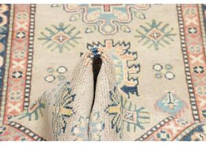 Tappeto Kazak Stilizzato Beige Blu Corsia 84x240 Cm