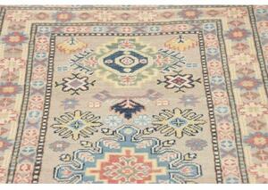 Tappeto Kazak Geometrico Grigio Blu Corsia 81x309 Cm