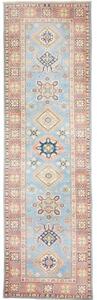 Tappeto Kazak Geometrico Azzurro Rosa Corsia 86x281 Cm