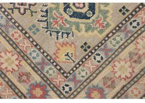 Tappeto Kazak Geometrico Grigio Blu Corsia 81x309 Cm