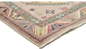 Tappeto Kazak Stilizzato Beige Azzurro Corsia 86x307 Cm