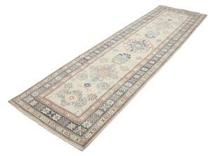 Tappeto Kazak Stilizzato Avorio Blu Corsia 90x312 Cm