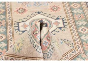 Tappeto Kazak Geometrico Beige Azzurro Corsia 82x295 Cm