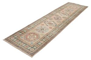 Tappeto Kazak Geometrico Beige Azzurro Corsia 82x295 Cm