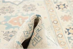Tappeto Kazak Geometrico Avorio Blu Corsia 83x294 Cm