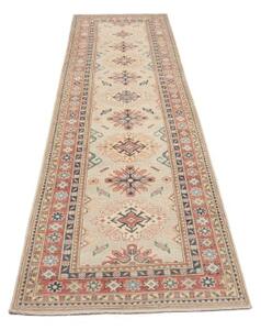 Tappeto Kazak Stilizzato Avorio Rosa Antico Corsia 85x294 Cm